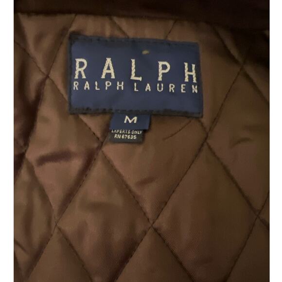 SOLD SOLD Ralph Lauren Chocolate Brown Cropped 100% Suede Leather Jacket Size - Picture 6 of 7
